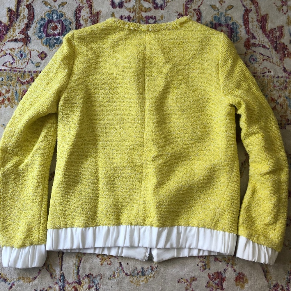 Zara Yellow Tweed Blazer Jacket - Picture 5 of 5